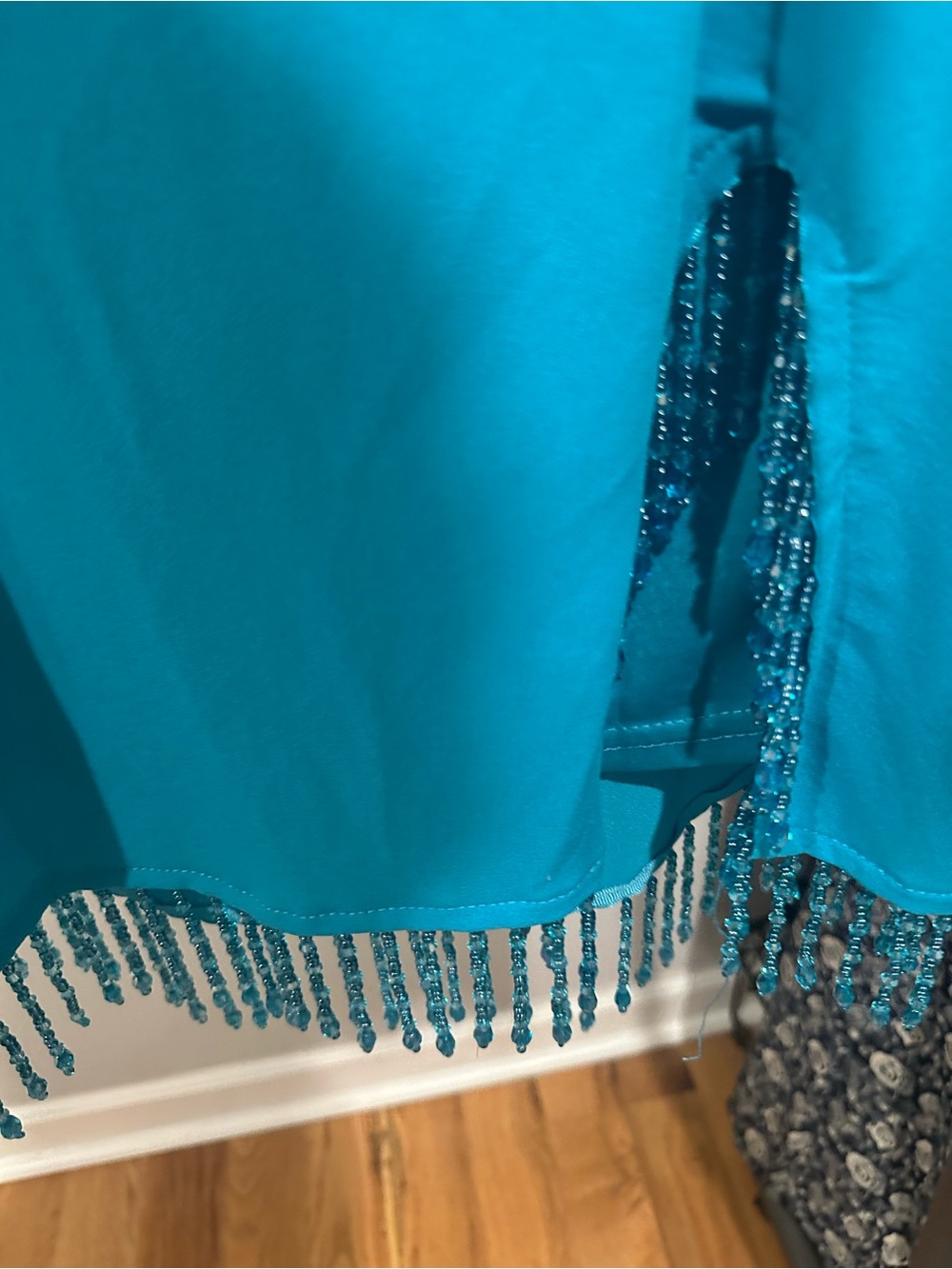 Meshki Fringe Mini Dress - Blue - Picture 3 of 3